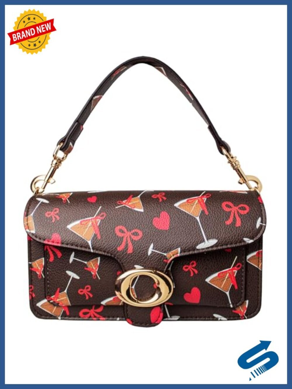Y2K Mini Party Bag with Adjustable Crossbody Strap, Faux Leather